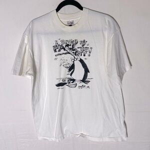 5/$25 Vintage ‘93 Fruit Of The Loom White Black I Partied My Face Off T Shirt XL